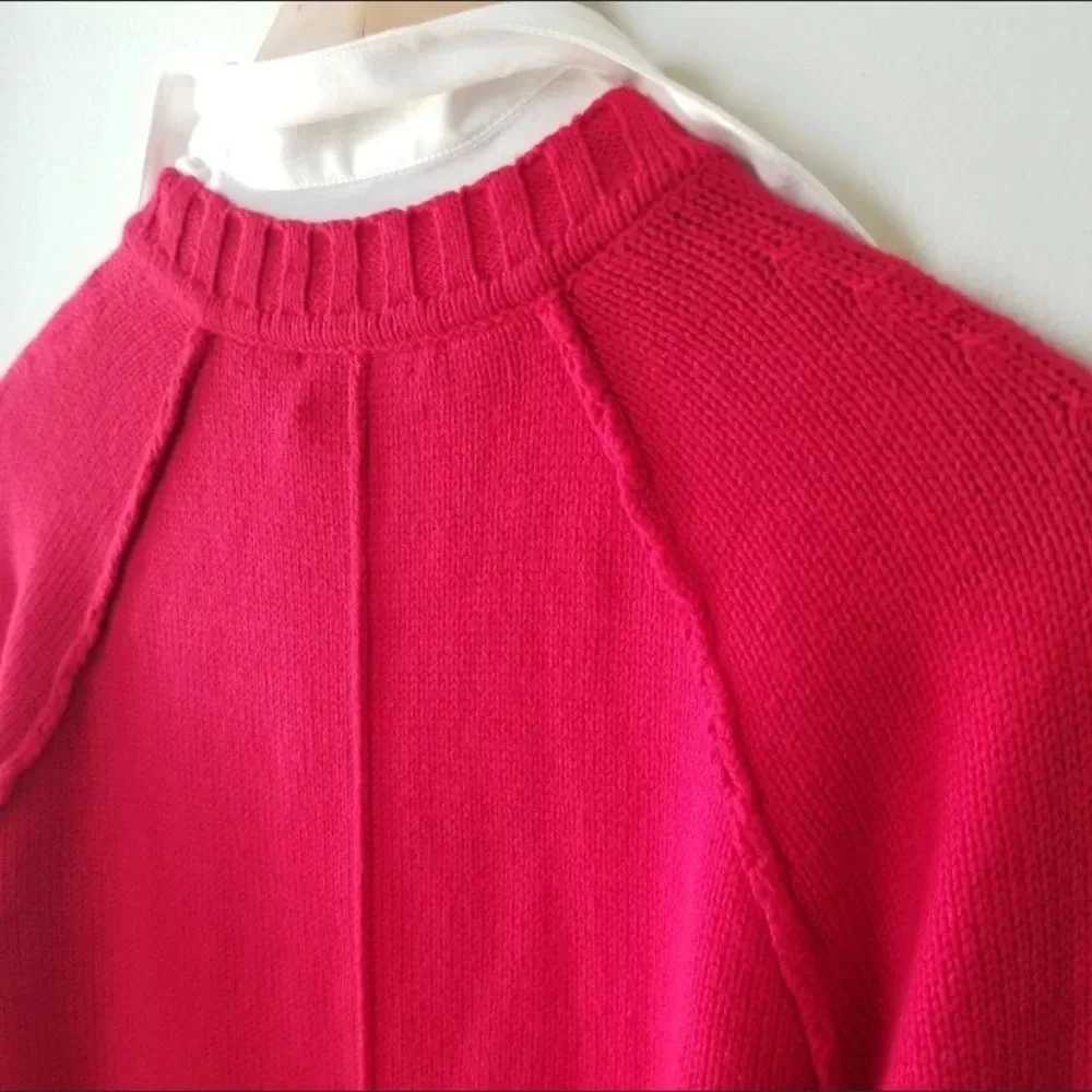 RALPH LAUREN Womens Red Patterned Long Sleeve Collared Blouse Top Size X…